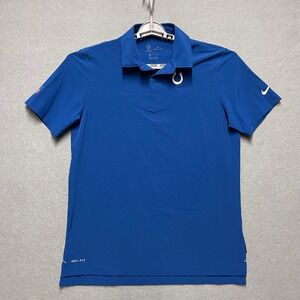 Indianapolis Colts Polo Shirt Mens Medium Royal Blue Nike OnField Apparel Coach